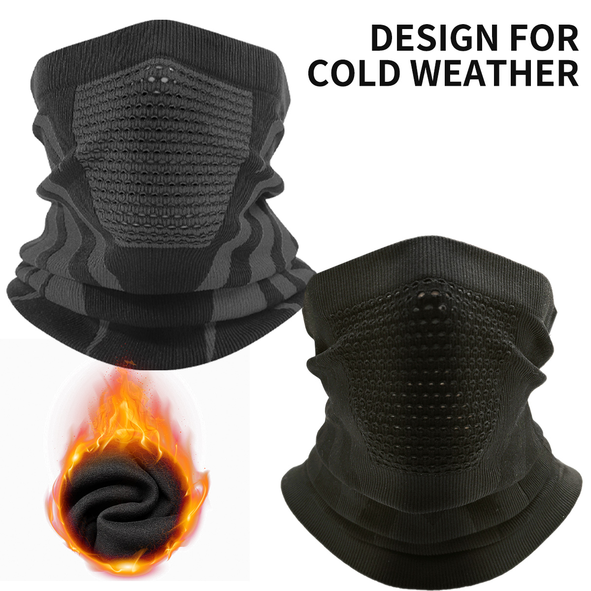 Neck Gaiter Fleece - Winter Neck Warmer Gaiter Warm Polar-Fleece