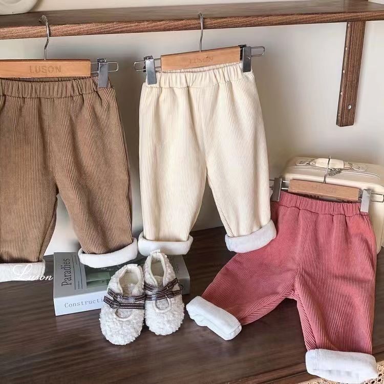 Corduroy Pant Warm - Autumn Winter Children Clothes Fleece Lined