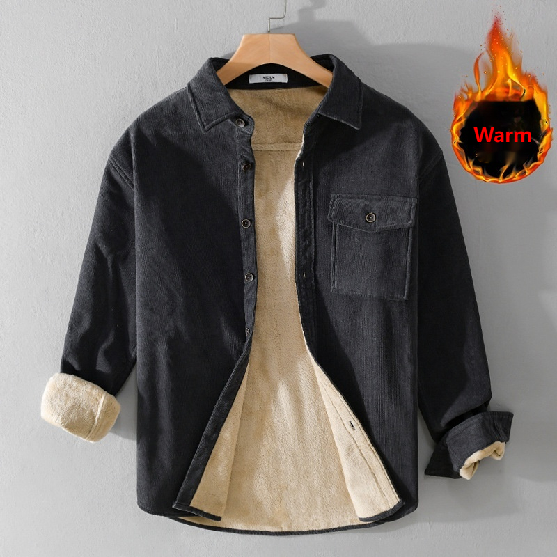 Men's Corduroy Shirt Jacket He - Flannel Shirt Lined recension och pris