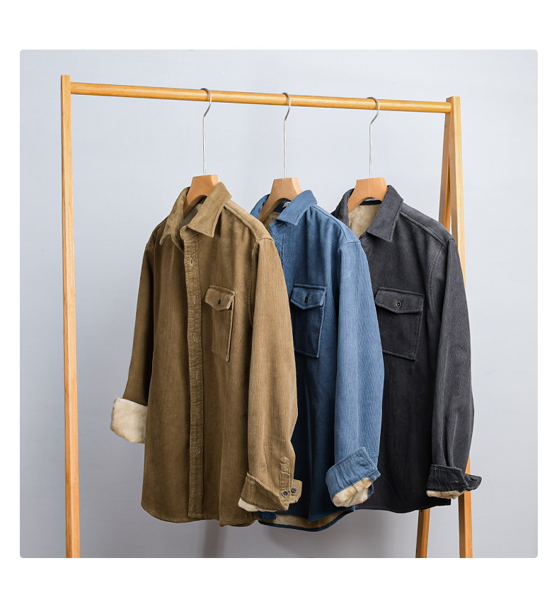 Men's Corduroy Shirt Jacket He - Flannel Shirt Lined recension och pris