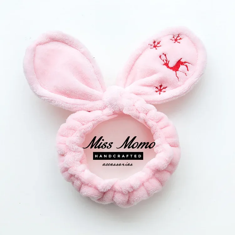 Soft Retro Christmas elk snowf - Winter Headband Fleece recension och pris