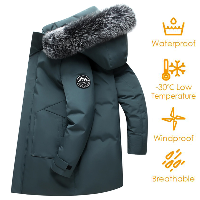 Autumn Winter Men Windproof Do - Down Jacket Packable recension och pris