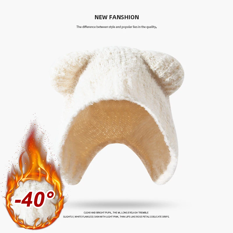 Autumn Winter Women Knit Hat C - Knit Beanie Hat Warm recension och pris