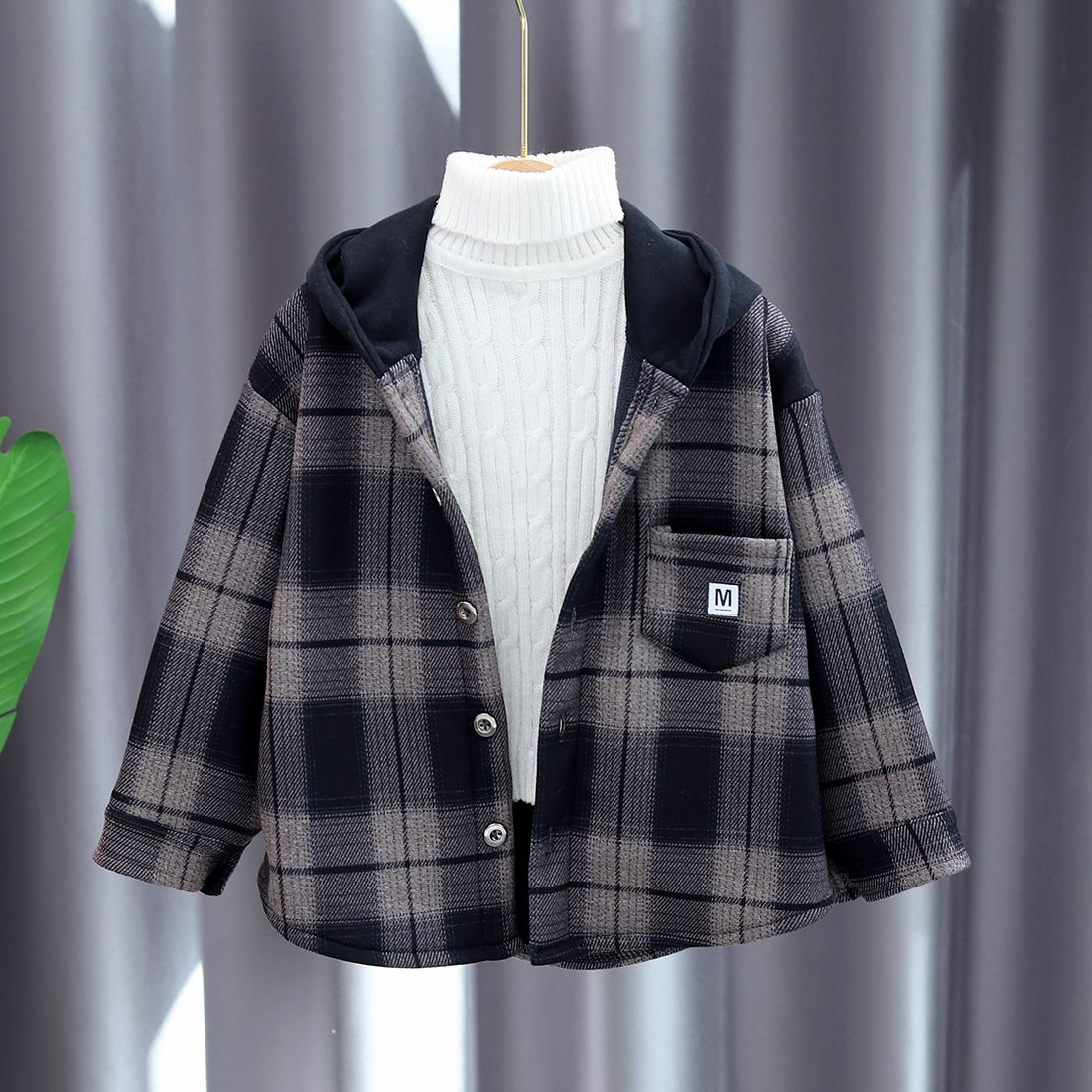 2025 New Boys Autumn Winter Fl - Flannel Shirt Lined recension och pris