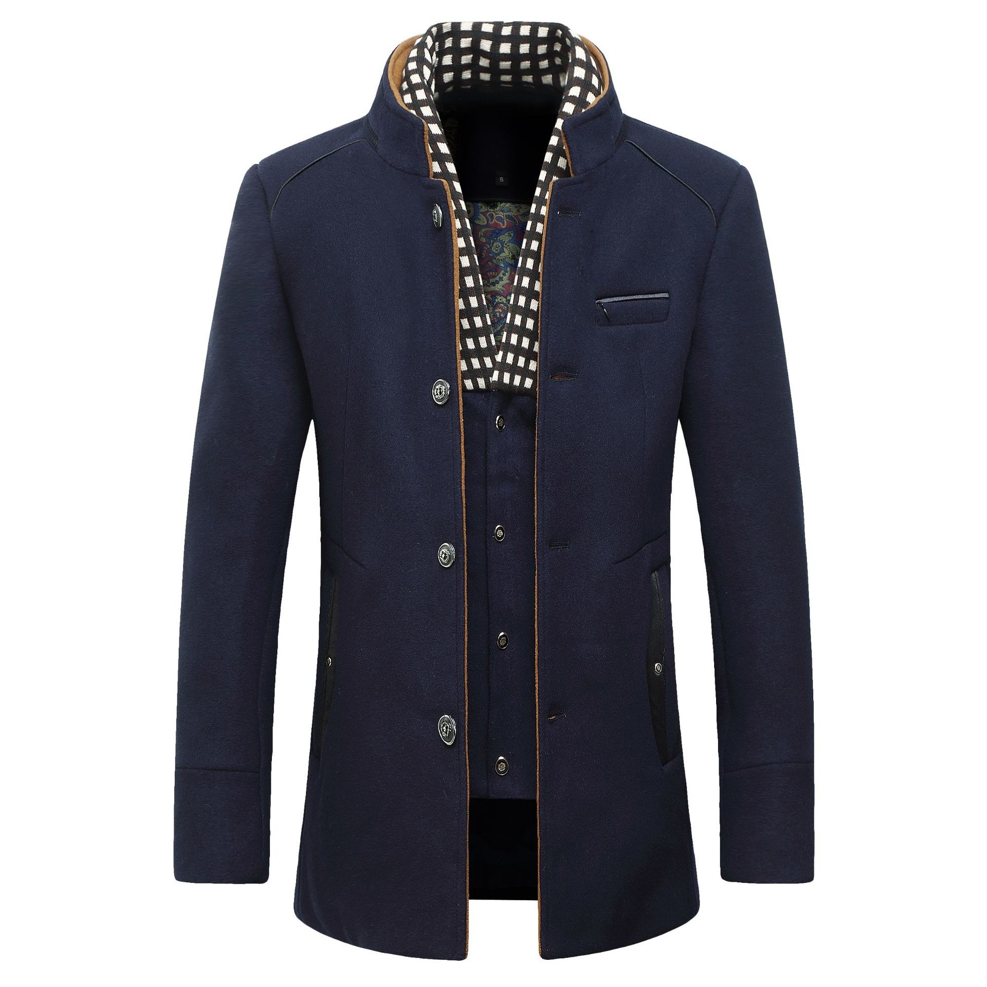 Fashion Men's Wool jacket Clas - Wool Coat Peacoat recension och pris