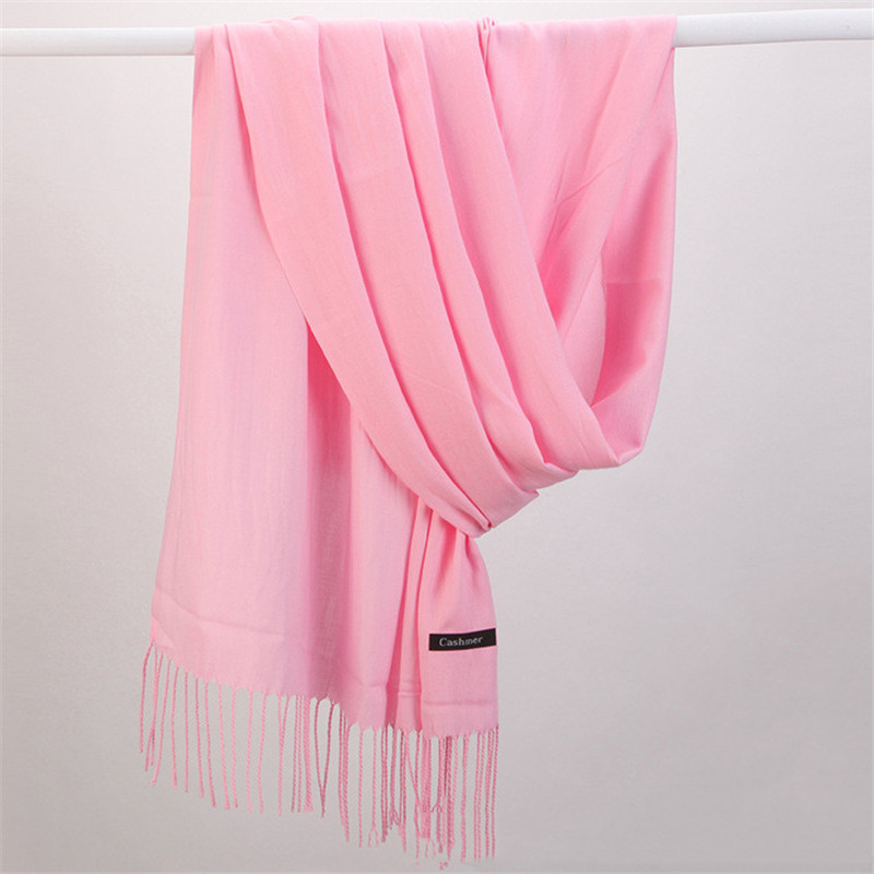Fashion Solid Color 2023 Women - Cashmere Pashmina Wrap recension och pris