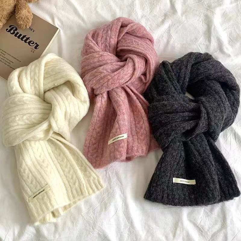 Wool Blended Knitted Scarf Wom - Wool Scarf Men recension och pris