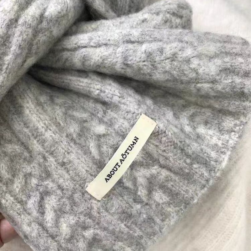 Wool Blended Knitted Scarf Wom - Wool Scarf Men recension och pris