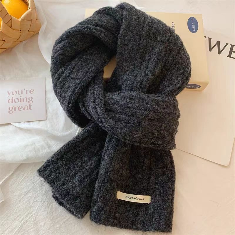Wool Blended Knitted Scarf Wom - Wool Scarf Men recension och pris