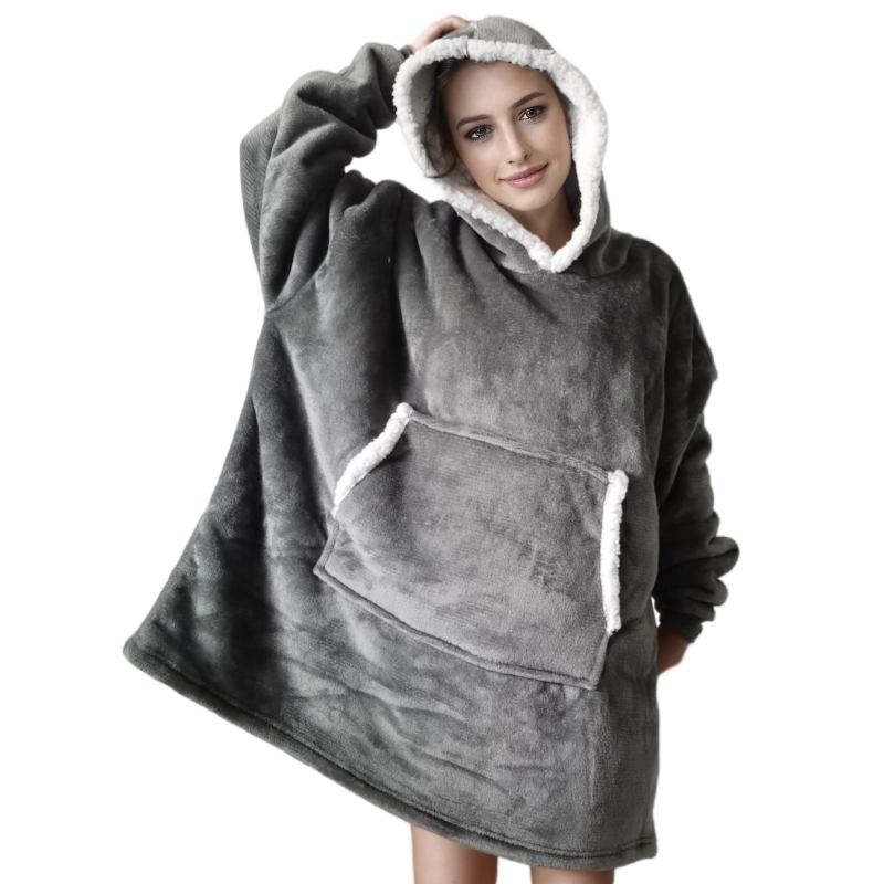 Wearable Adult Super Soft Flan - Sherpa Hoodie Fleece recension och pris