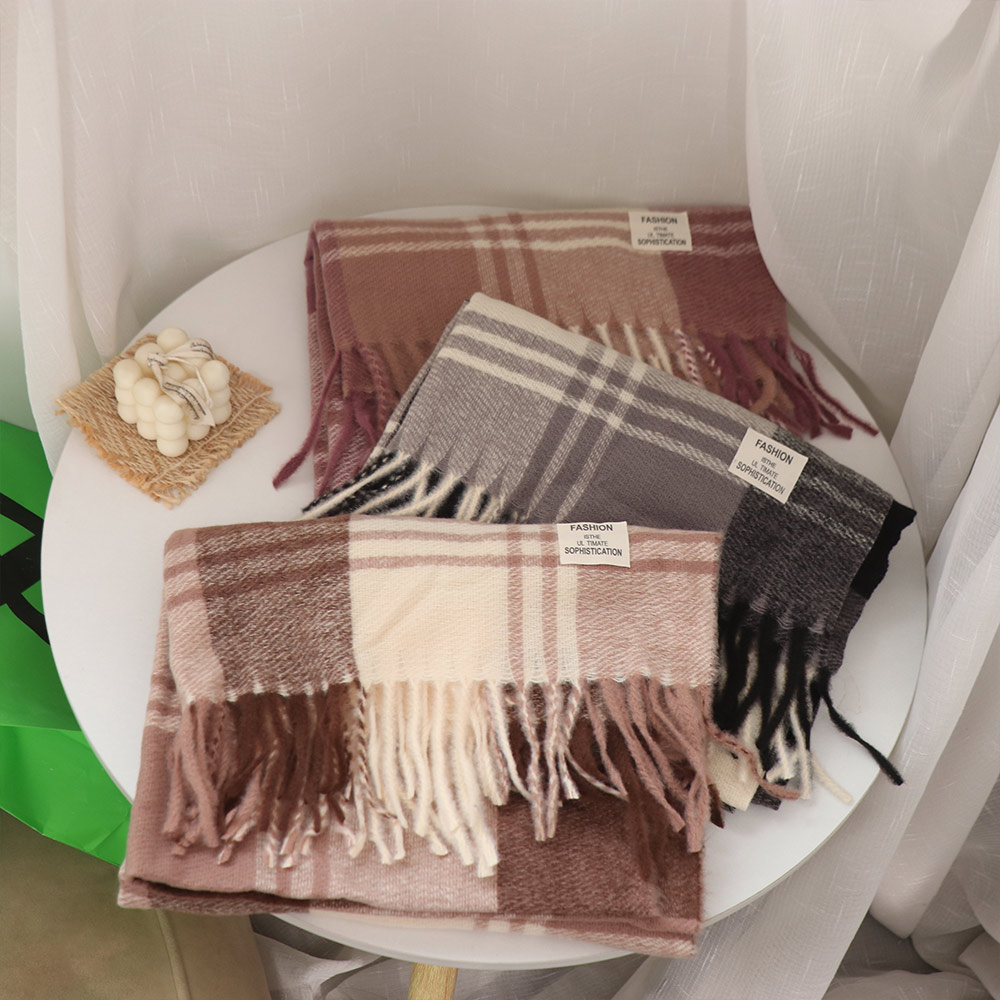 Casual Windproof Plaid Wool Sc - Wool Scarf Men recension och pris