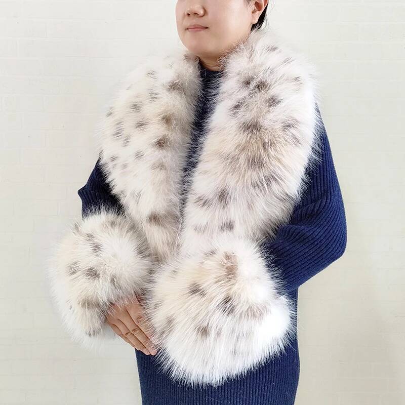 Large Women Faux Fox Fur Scarf - Shawl Wrap Winter recension och pris