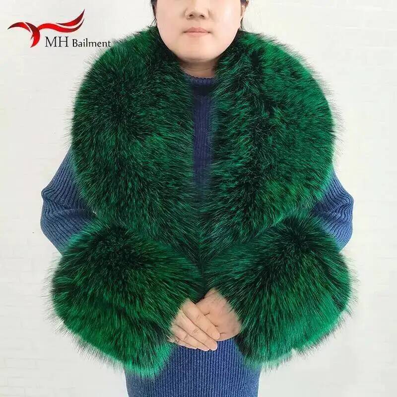 Large Women Faux Fox Fur Scarf - Shawl Wrap Winter recension och pris