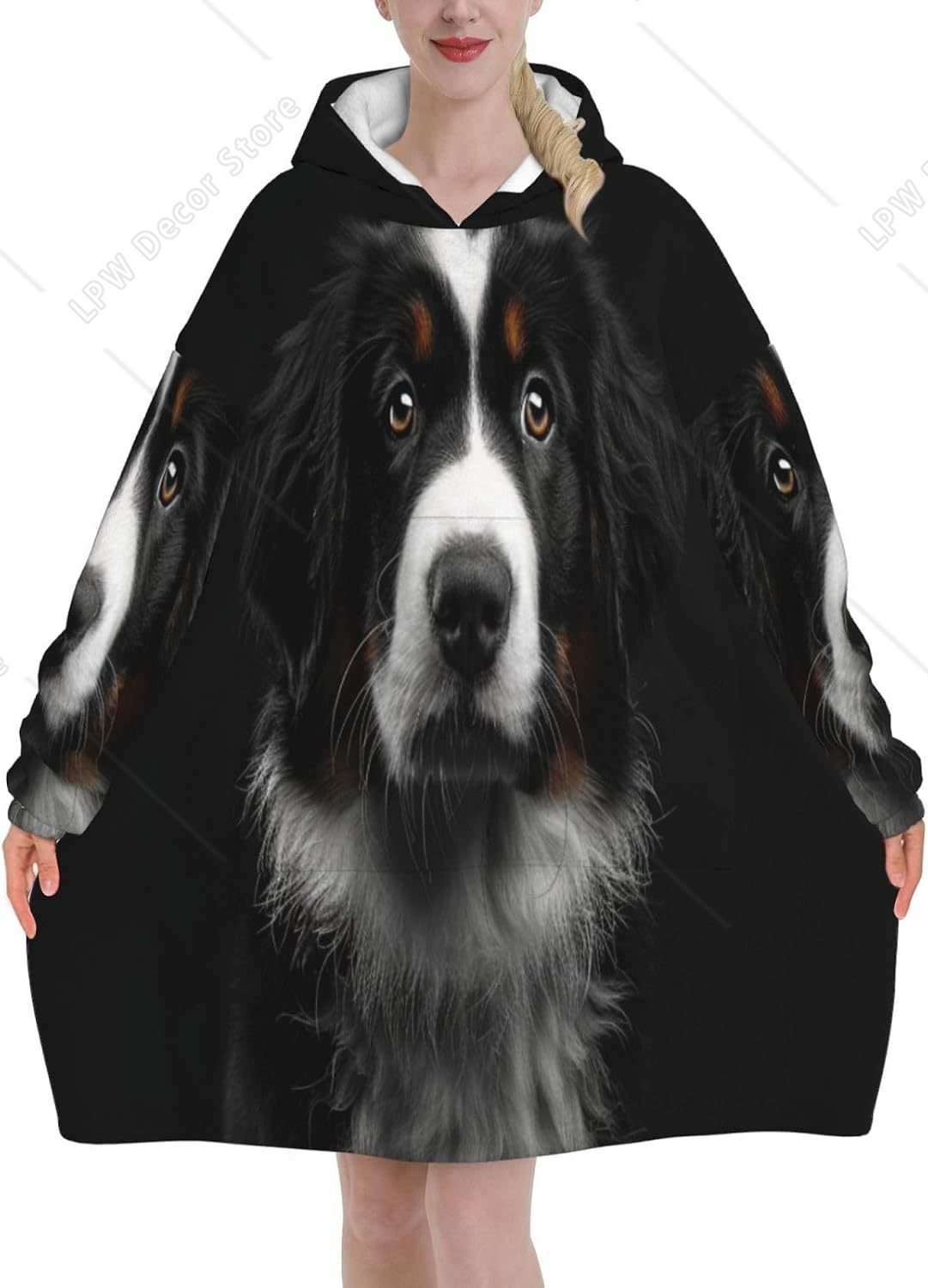Bernese Mountain Dog Wearable  - Sherpa Hoodie Fleece recension och pris
