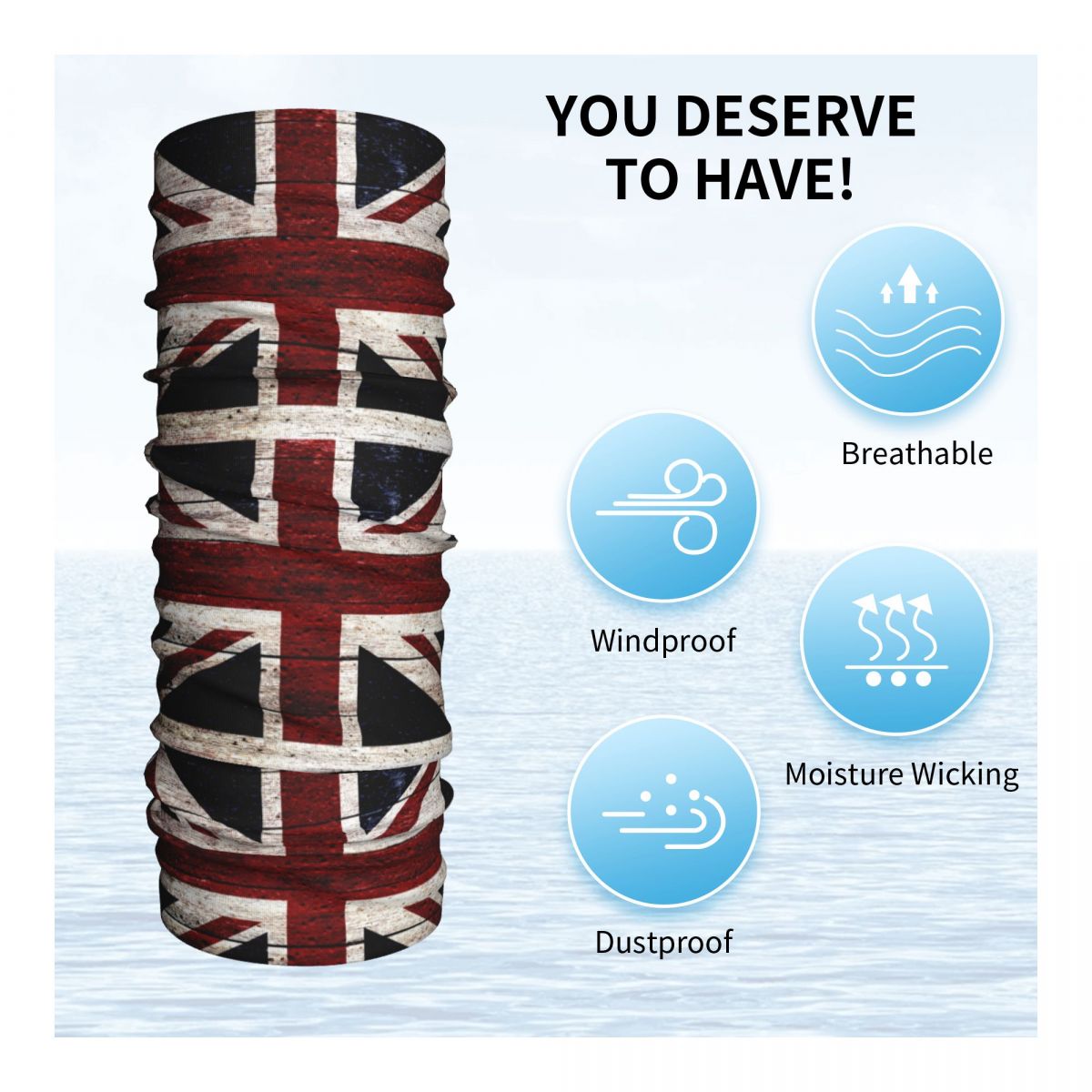Union Flag Winter Neck Warmer  - Neck Gaiter Fleece recension och pris