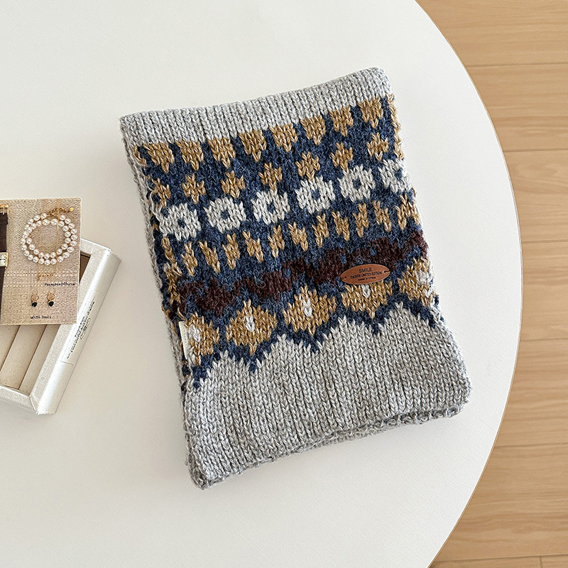jacquard knitting scarf for wo - Wool Scarf Men recension och pris