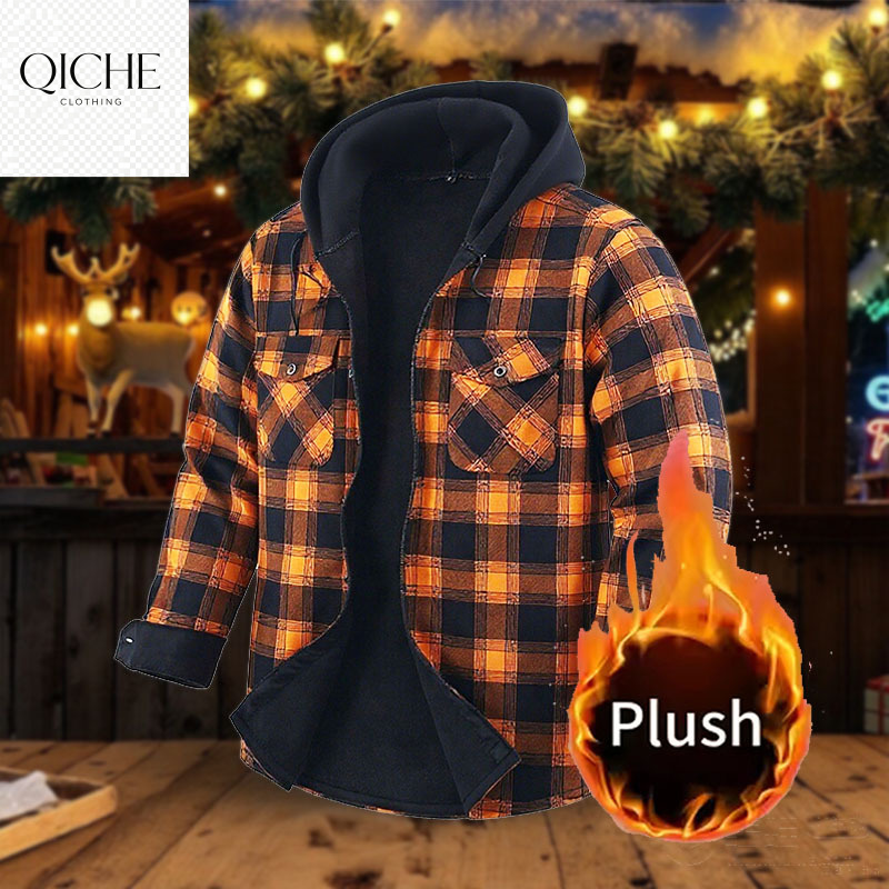 QICHE Fleece Lined Thick Flann - Flannel Shirt Lined recension och pris