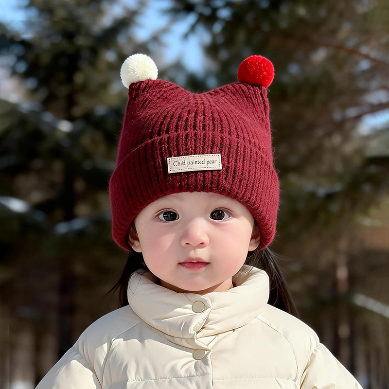 1-4Year Baby Knitted Hat Cute  - Knit Beanie Hat Warm recension och pris