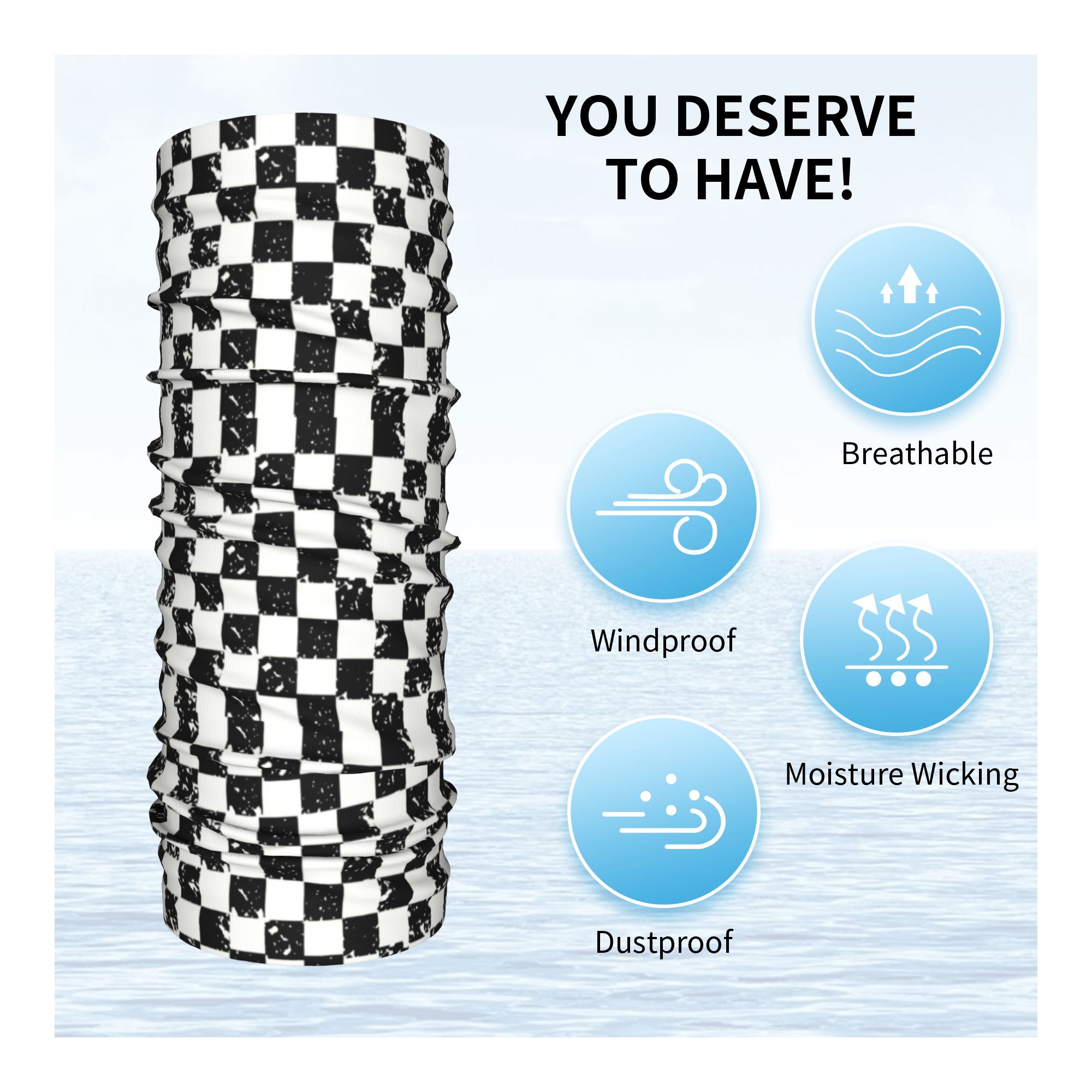 Custom Retro Checkered Flag Wi - Neck Gaiter Fleece recension och pris