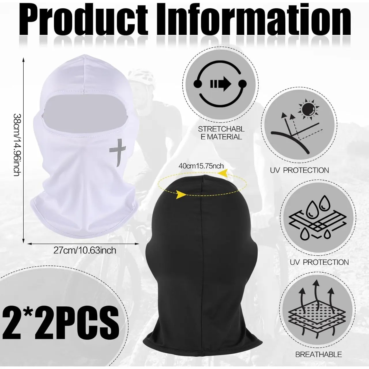 2 Pcs Full Face Mask Balaclava - Balaclava Ski Mask recension och pris