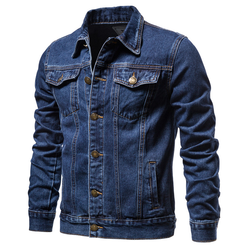 2025 Autumn Men Solid Denim Ja - Down Jacket Packable recension och pris