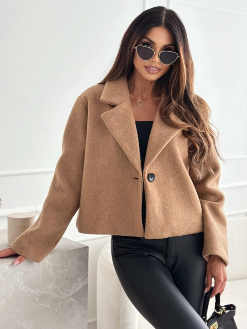 Cropped Trench Coat for Women  - Wool Coat Peacoat recension och pris