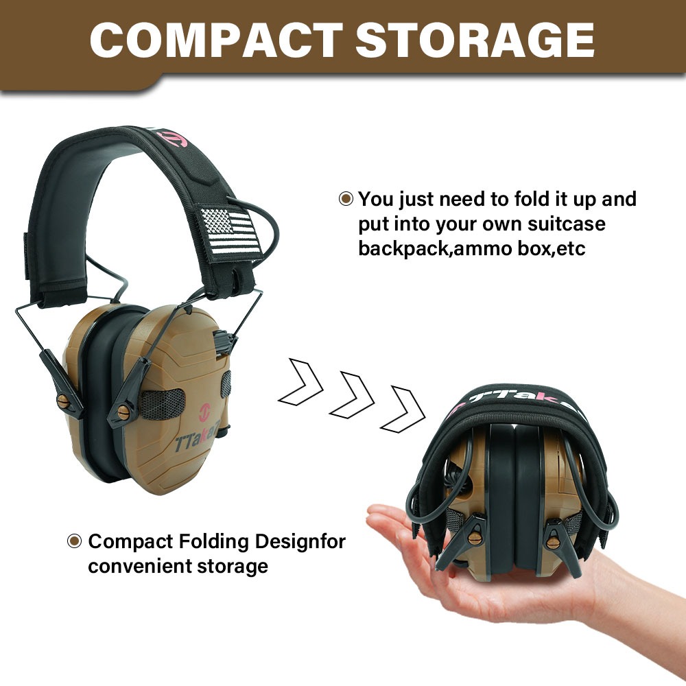 New W1/W3 Foldable Electronic  - Earmuffs Foldable recension och pris