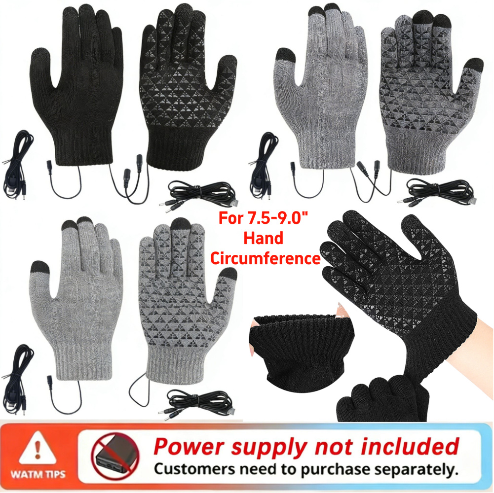 5-1Pairs USB Heated Knitted Gl - Touch Screen Gloves recension och pris