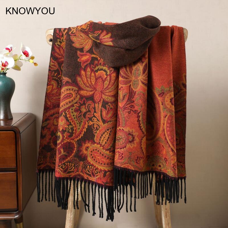 Reversible Jacquard Warm Cashm - Cashmere Pashmina Wrap recension och pris