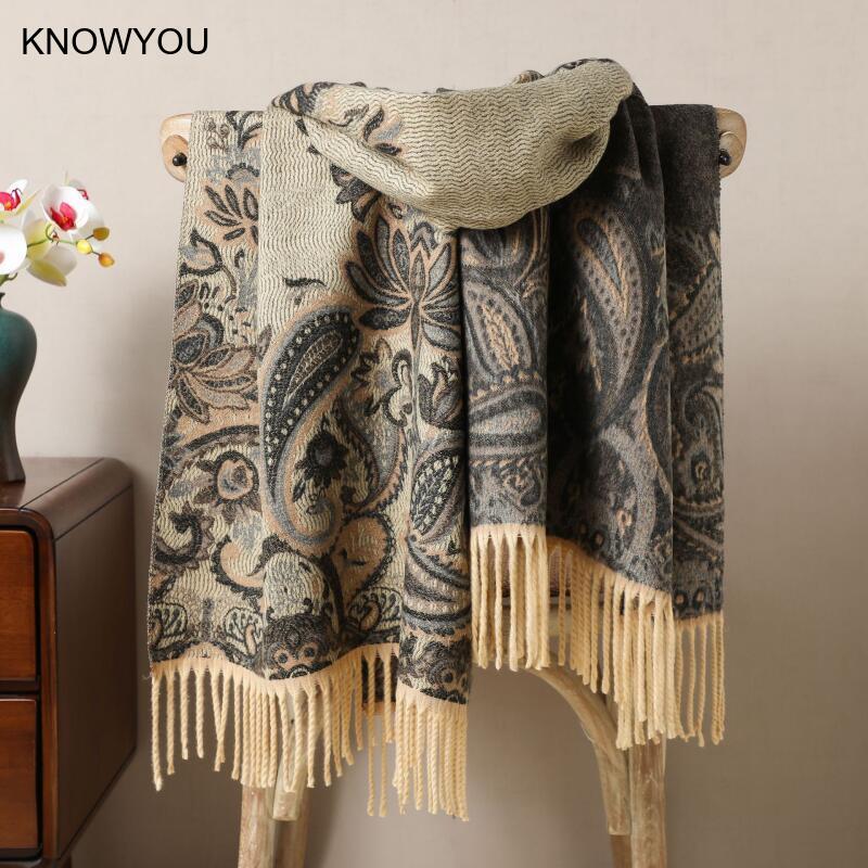 Reversible Jacquard Warm Cashm - Cashmere Pashmina Wrap recension och pris